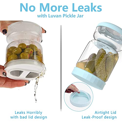 Pickle Jar with Strainer Flip (34 Fl Oz)