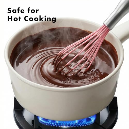 10 Inch Pink Silicone Whisk