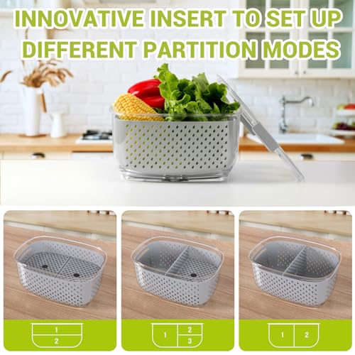 Fresh Produce Vegetable Fruit Storage Containers 3Piece Set