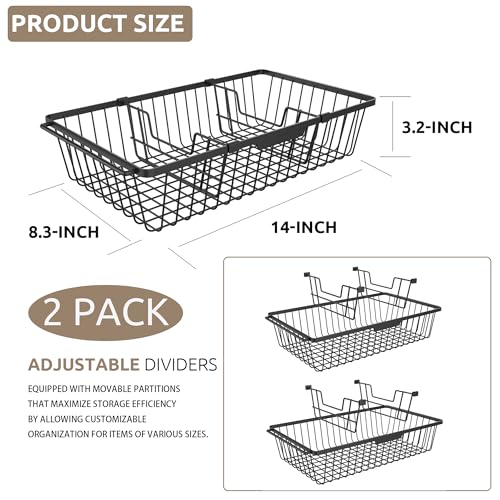 2 PACK】Wire Baskets for Organizing (2 Count)