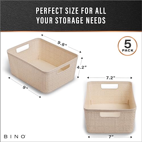 Woven Plastic Basket (5 Count)