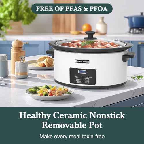 8 Quart Programmable Slow Cooker with Timer Keep Warm