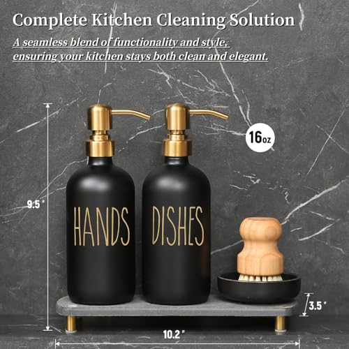 Soap Dispenser Set Comes with Stainless Steel Pumps (4 Count)