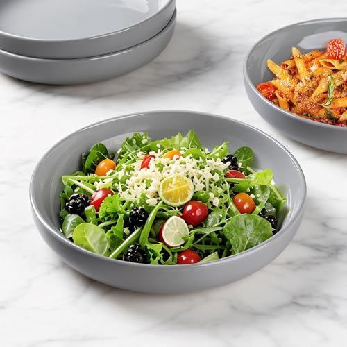 8.75'' Large Ceramic Pasta Bowls (4 Count)