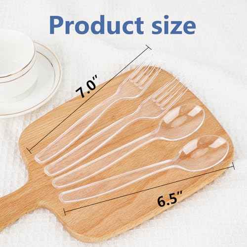 3000 Count Clear Plastic Silverware Heavy Duty