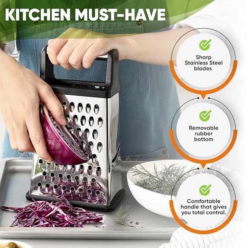 Stainless Steel XL Cheese Grater for Kitchen