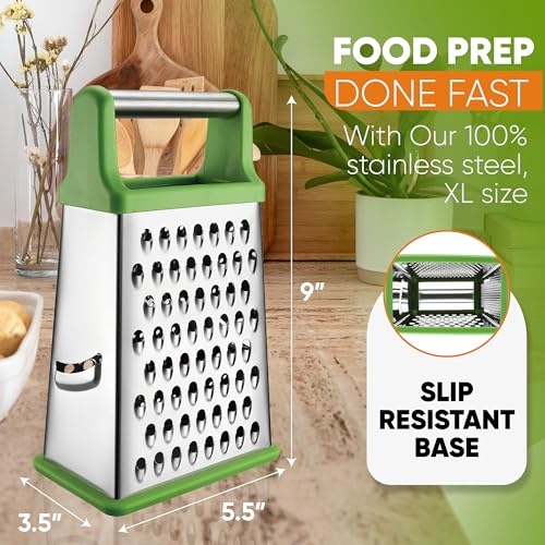 Stainless Steel XL Cheese Grater for Kitchen