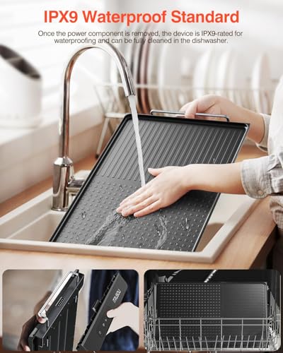 Electric Griddle with Removable Touch Panel