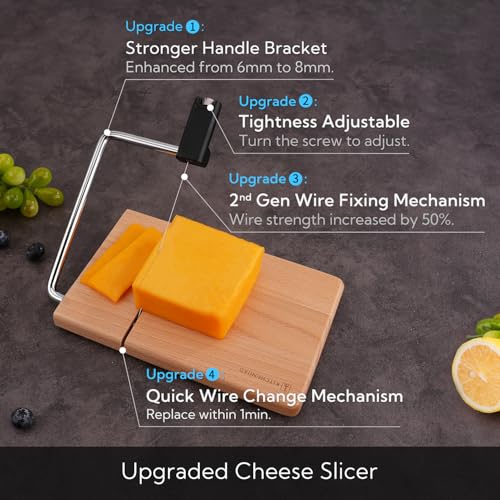 Replaceable Wire Cheese Slicer with Board (3 Wires)