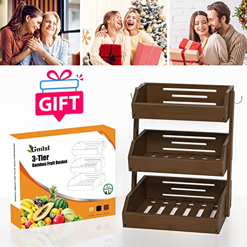 Bamboo Fruit Basket for Kitchen