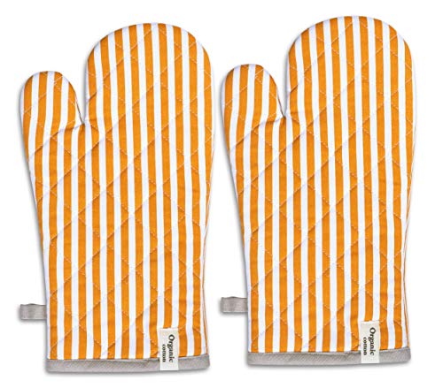 Cotton Oven Mitts Set of 1 with Hanging Loop Non (2 Count)