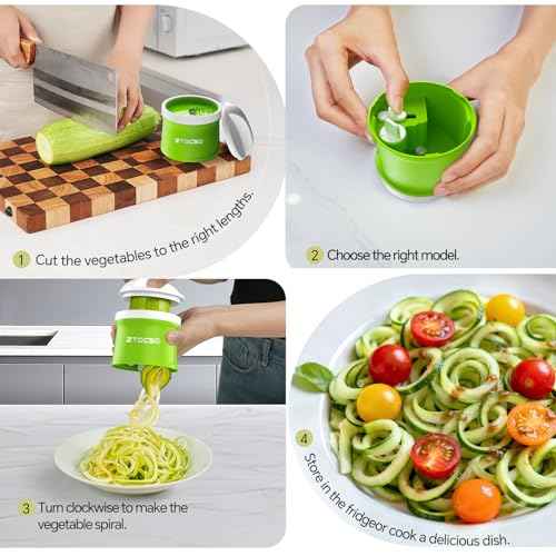4 in 1 Vegetable Spiralizer Slicer for Veggie Noodles