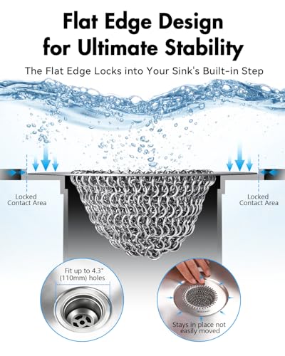 Reversible Kitchen Sink Drain Strainer