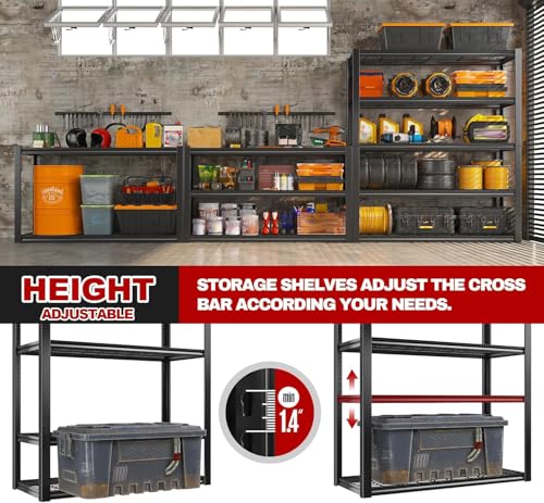48" W Garage Shelving Heavy Duty Load 2500LBS (2 Count)