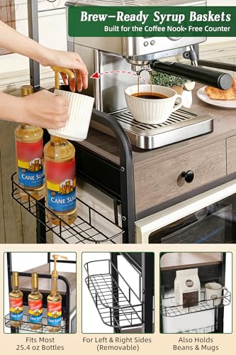 Coffee Bar Cabinet with Storage