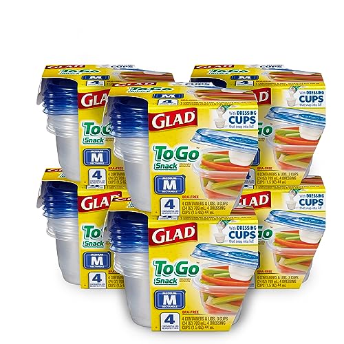 GladWare To Go Lunch Food Storage Containers with Lids (6 Count)