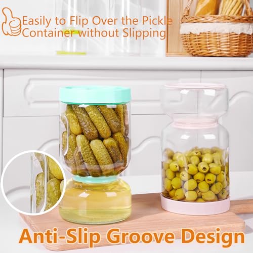Pickle Jar with Strainer Flip
