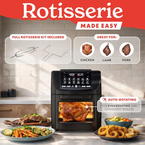 Air Fryer 14 Qt Rotisserie Oven with Window