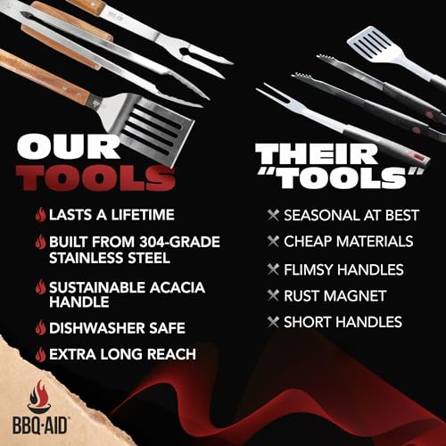3 piece BBQ Grilling Accessories Set (3 Count)