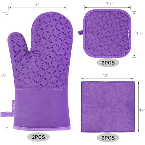 Oven Mitts and Pot Holders 6pcs Set (6 Count)