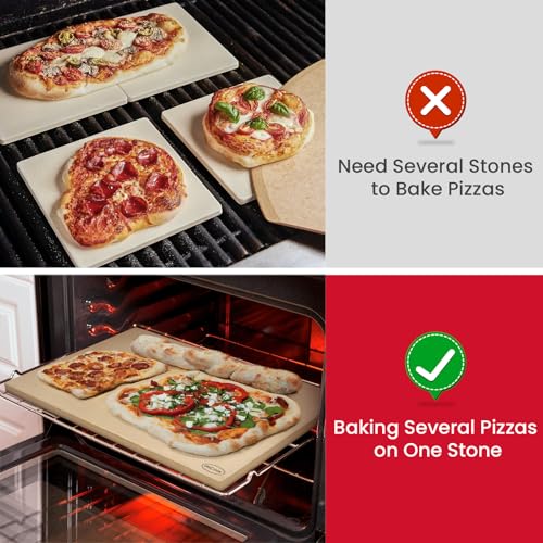 22 x 14 Inch Extra Large Pizza Stone for Oven and Grill