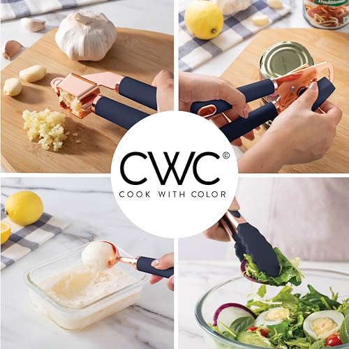 Kitchen Gadget Set Copper Plated Stainless Steel Utensils with Soft Touch Handles