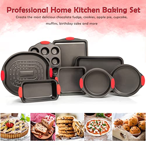 9 Piece Baking Pans Set Non Stick