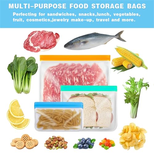 Reusable Snack Bags Dishwasher Safe (10 Count)