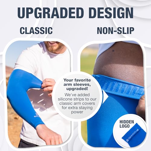 Non Slip Cooling Arm Sleeves for Men & Women