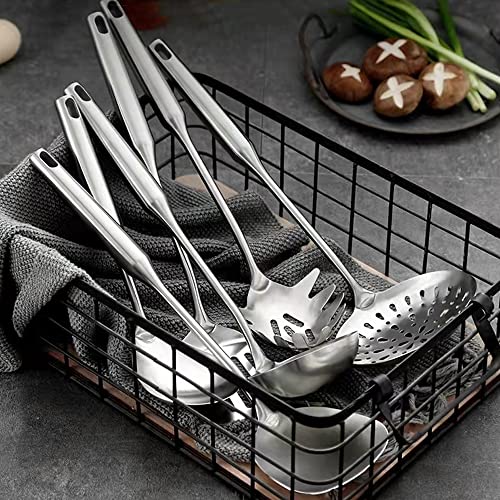 18 10 Stainless Steel Cooking Utensils Set 9 Pack Metal Kitchen Utensil