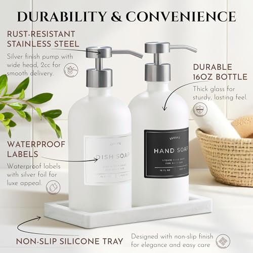 Glass Soap Dispenser Set of 2 (2 Count)