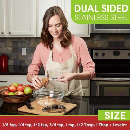 Stainless Steel 8 Magnetic Measuring Spoons Set (8 Count)
