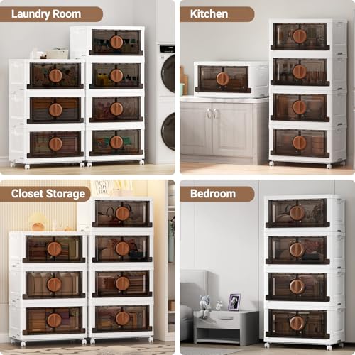 480Qt Lockable Stackable Storage Bins with Lids (4 Count)