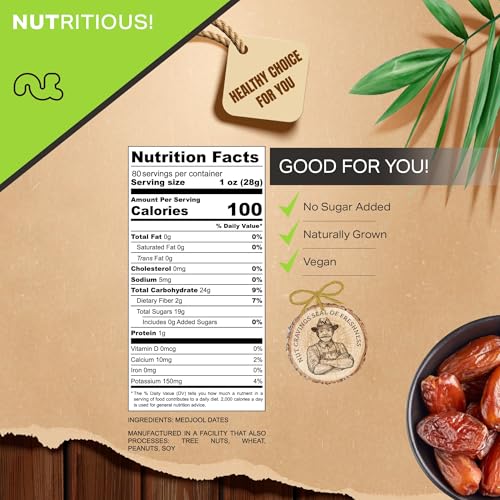 Dried Jumbo Medjool Dates (80 Ounce)