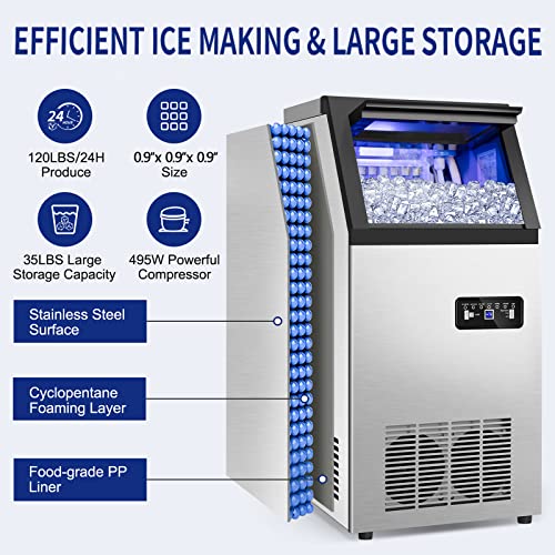 Commercial Ice Maker Machine 120Lbs