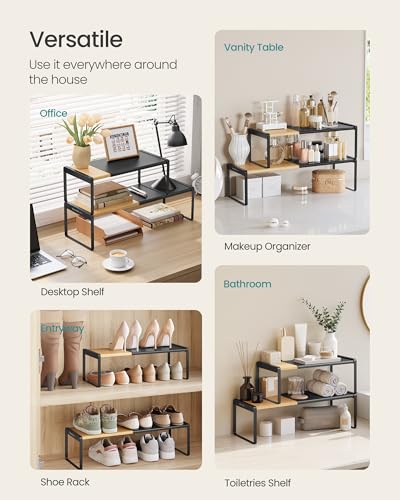 Spice Rack Expandable Cupboard Shelf Orgnizer (2 Count)