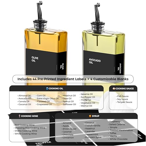 Glass Oil Dispenser for Kitchen (2 Count)