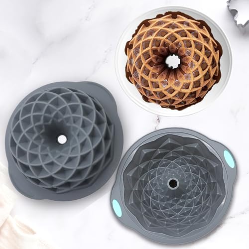 4 Pieces Silicone Fluted Cake Pans