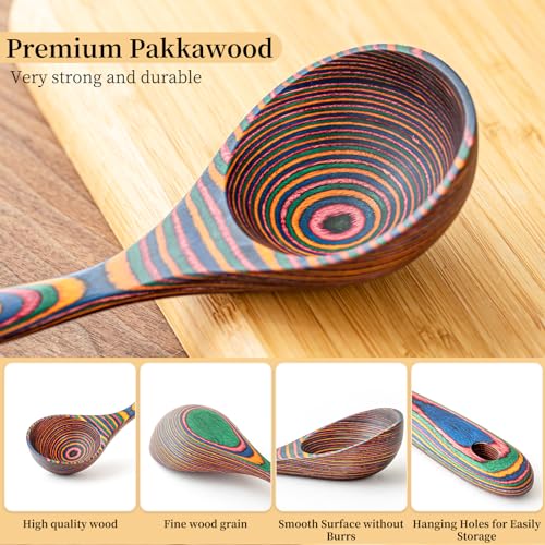 Pakkawood Rainbow Deep Soup Ladles