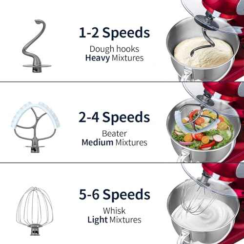 Stand Mixer 6QT Mixers Kitchen Electric Stand Mixer