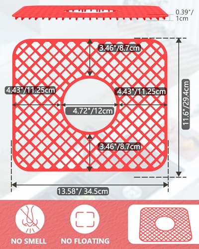 2 Pack Silicone Sink Mat Protector for Kitchen Sink