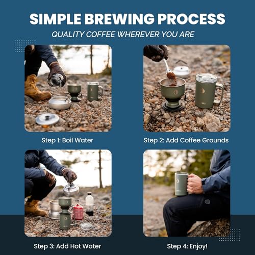 16 oz Pour Over Camping Coffee Maker Set