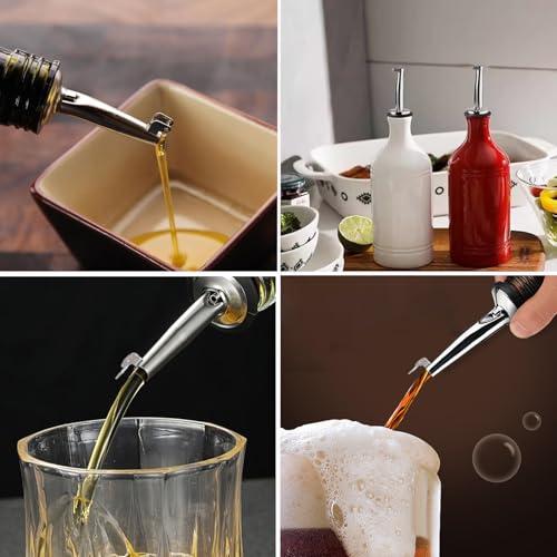 4 Pack Oil Pourerswith Flip Top