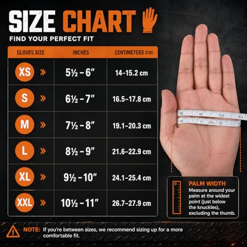 Heavy Duty Industrial Orange Nitrile Gloves (1000 Count)