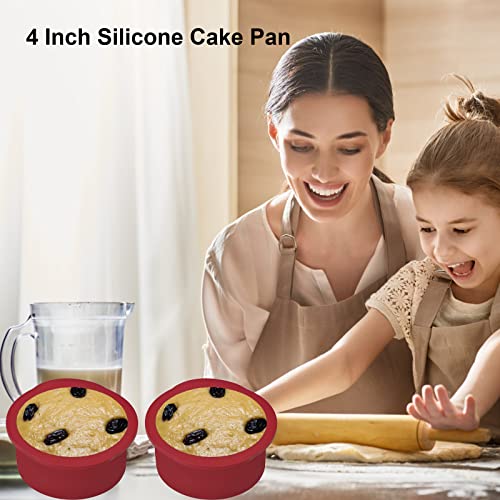 4 Inch Silicone Round Cake Pans Set of 4 (4 Count)