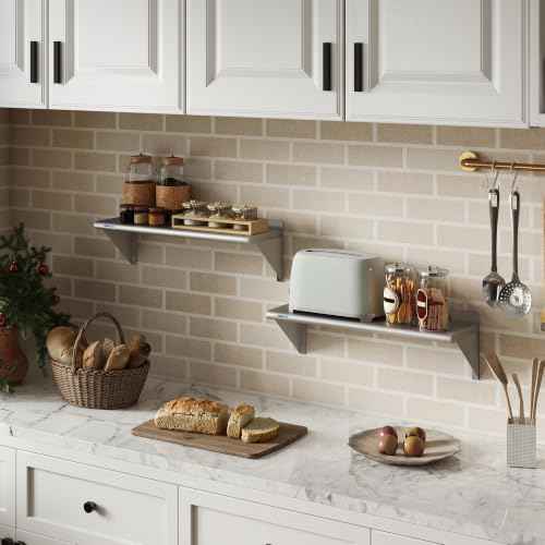 HARDURA 2 Pack Stainless Steel Shelf 12" X 36" (2 Count)