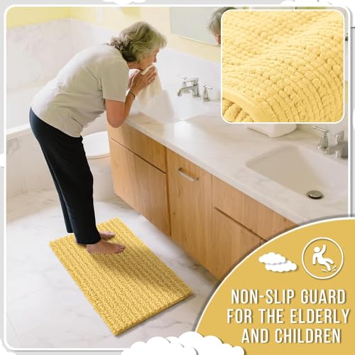 Large Bathroom Rugs Non Slip Washable 36x24 Inch