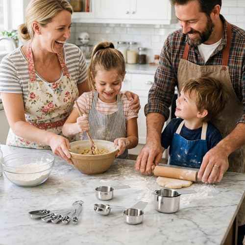 Stainless Steel Measuring Cups and Spoons Set of 10 (10 Count)