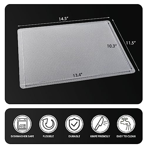 Flexible Plastic Cutting Boards Mats with Lip (3 Count)
