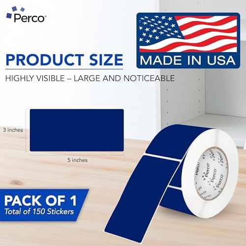 Dark Blue 3x5 Inch Perforated Sticker Labels